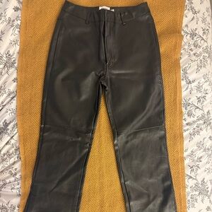 Princess Polly Black Faux Leather Pants